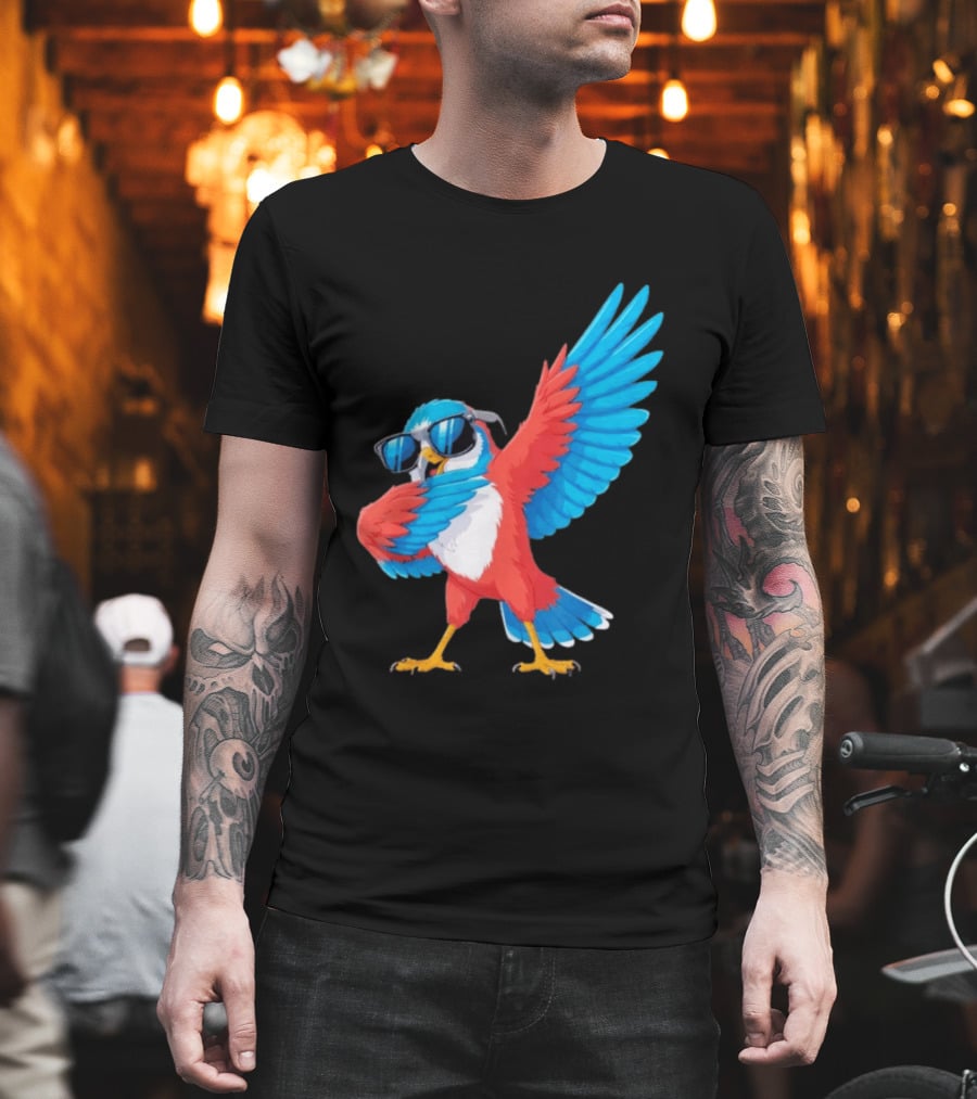 Sea Hawk Bird Dabbing With Sunglasses T-Shirt