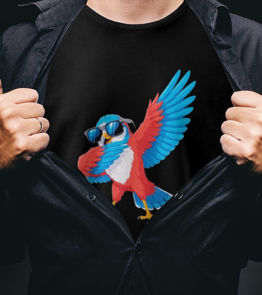 Sea Hawk Bird Dabbing With Sunglasses T-Shirt
