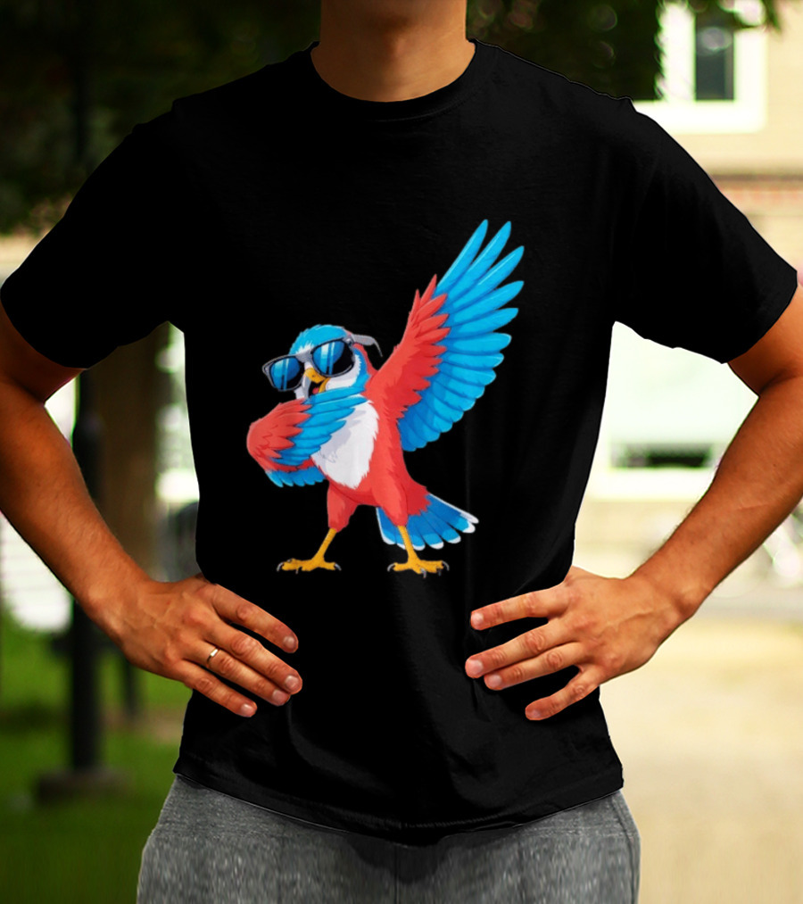 Sea Hawk Bird Dabbing With Sunglasses T-Shirt