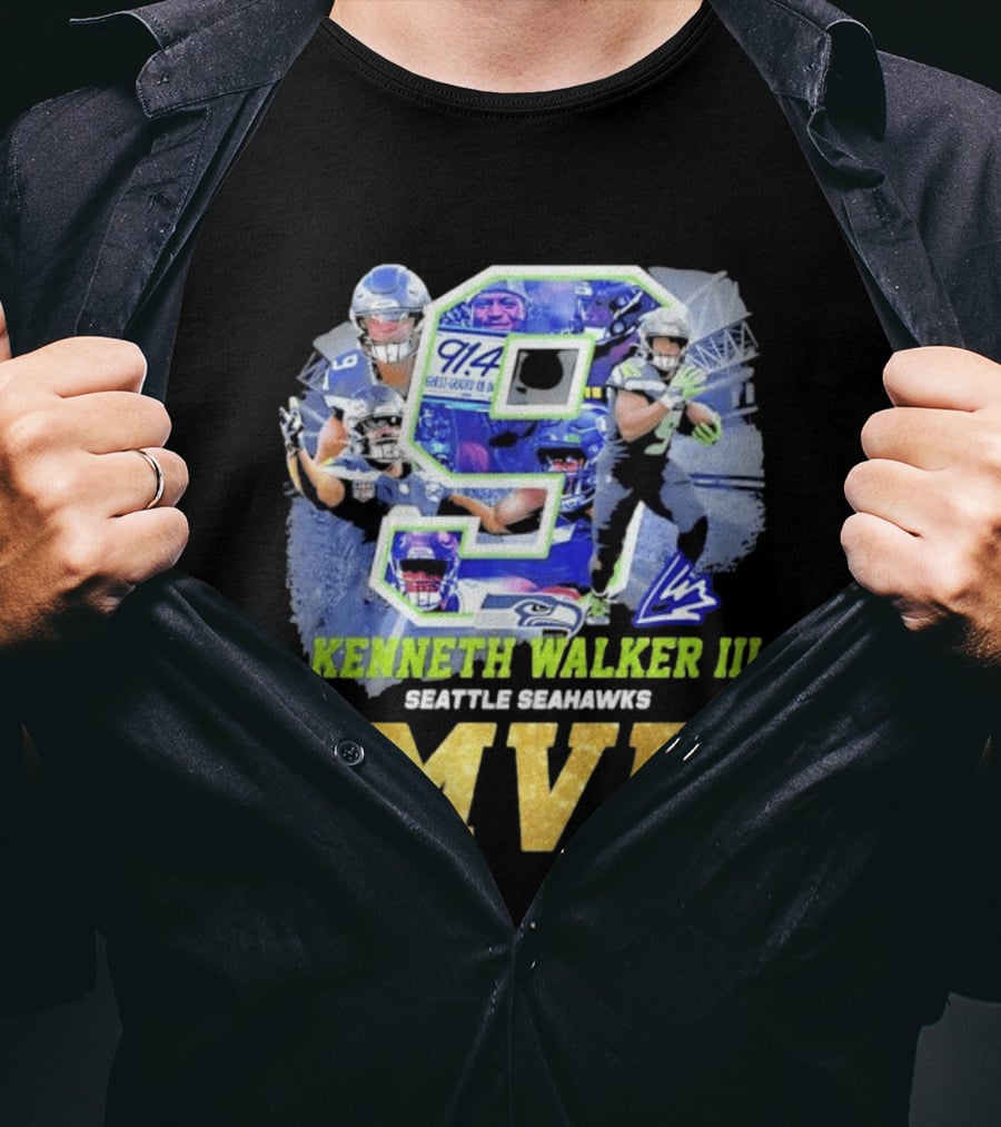 Kenneth Walker III Seattle Seahawks MVP 9 T-Shirt