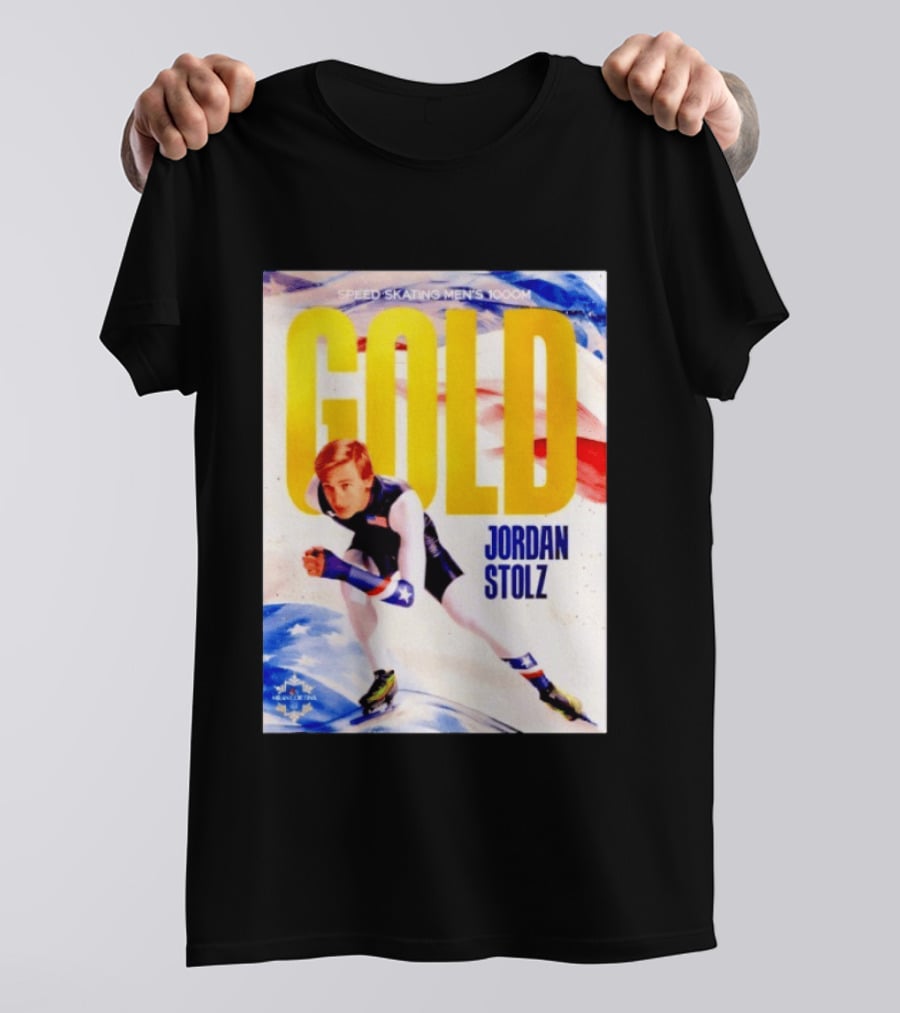 Speed Skating Men's 1000m Gold Jordan Stolz Milan Cortina 2026 T-Shirt