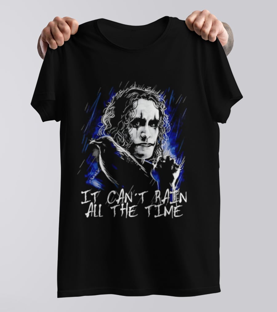 The Crow It Can't Rain All The Time Eric Draven Grunge Painting T-Shirt