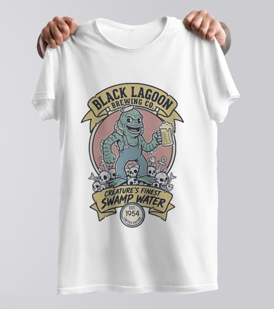 Black Lagoon Brewing Co Creature's Finest Swamp Water Est 1954 Limited Edition T-Shirt
