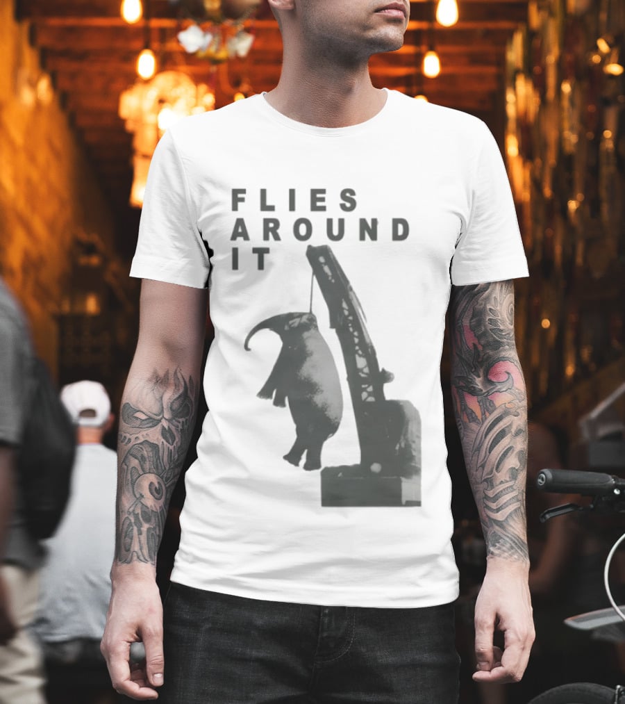 Elephant Flies Around It Crane T-Shirt