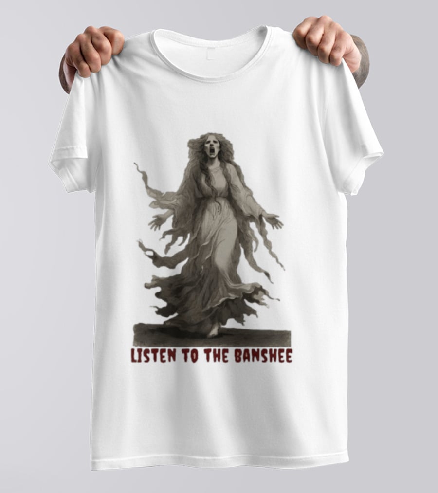 Ghost Girl Listen To The Banshee Eerie Spectral T-Shirt
