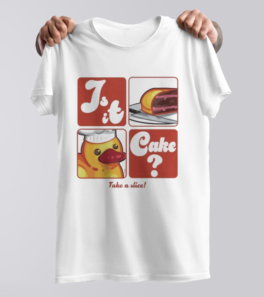 Is It Cake Rubber Ducky Chef Puzzle Blocks T-Shirt