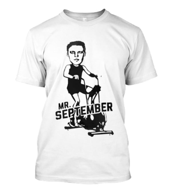 Mr September Stationary Bike Sketch T-Shirt