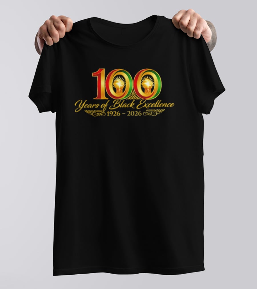 100 Years Of Black Excellence 1926 2026 Celebration Of Heritage T-Shirt