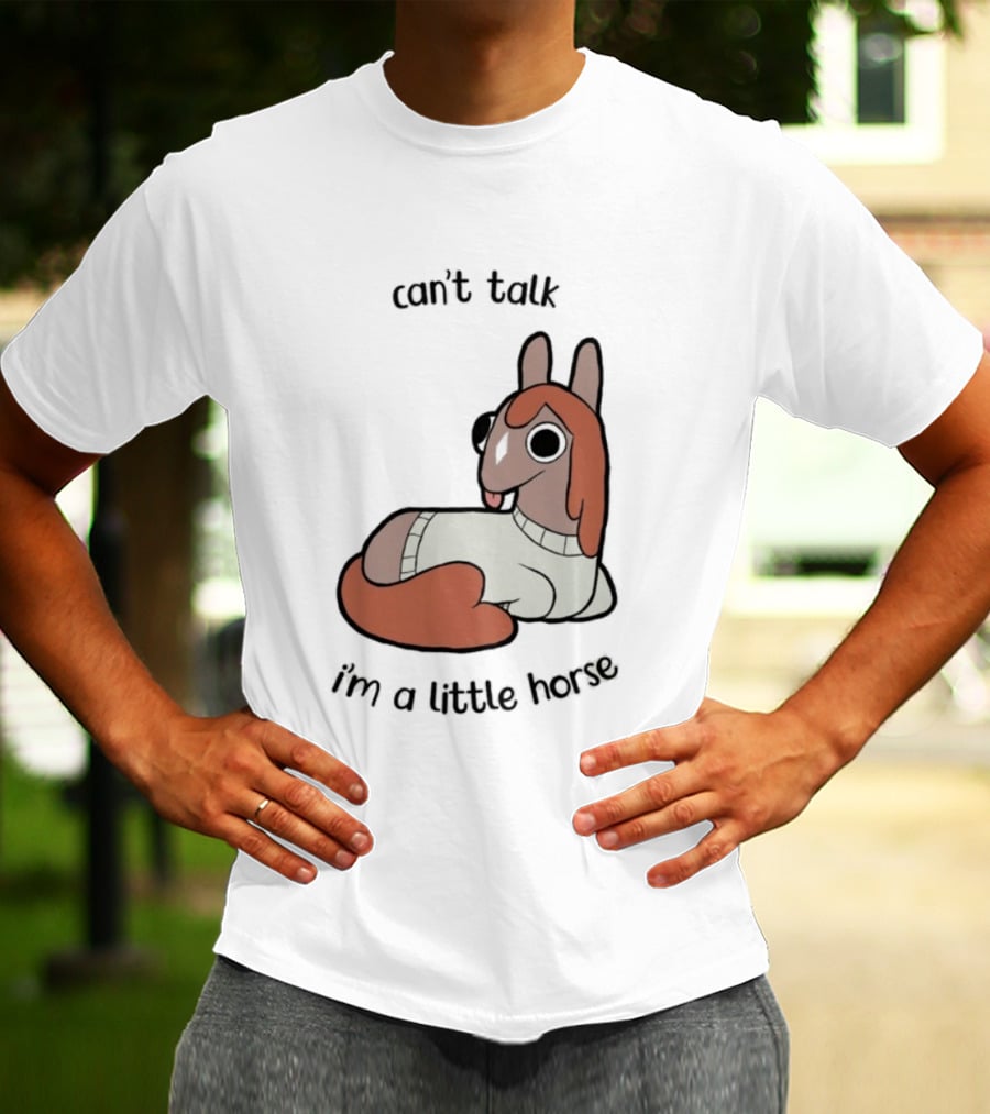 Lucah Can't Talk I'm A Little Horse Cute Cartoon T-Shirt
