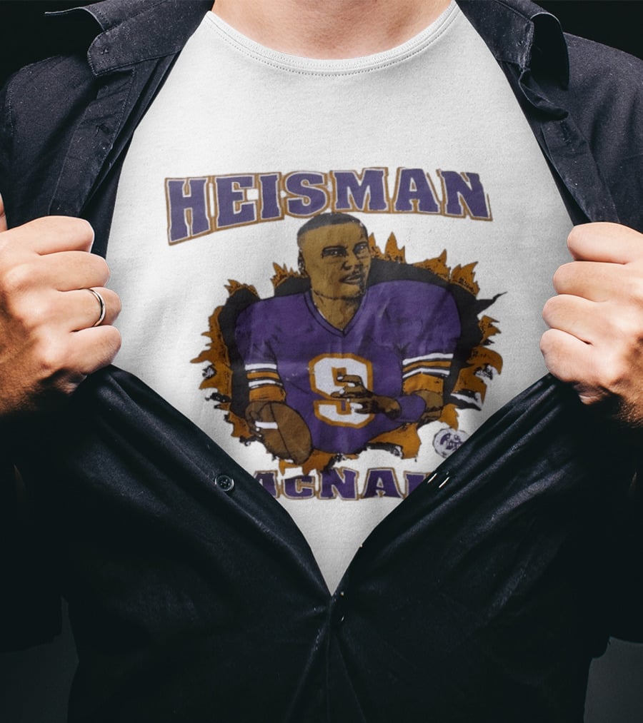 HEISMAN MCNAIR Purple Jersey Football T-Shirt