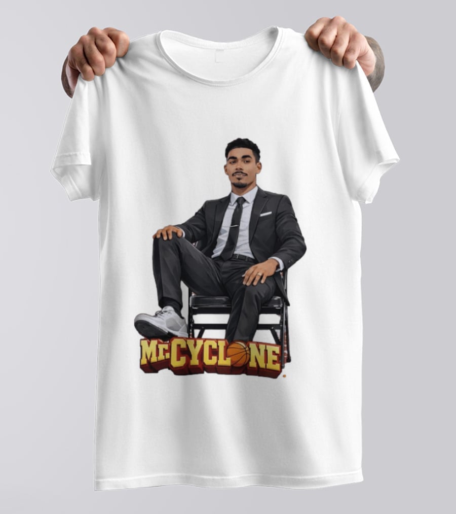 Mr Cyclone Tamin Lipsey In Suit On Chair Iowa State Cyclones T-Shirt