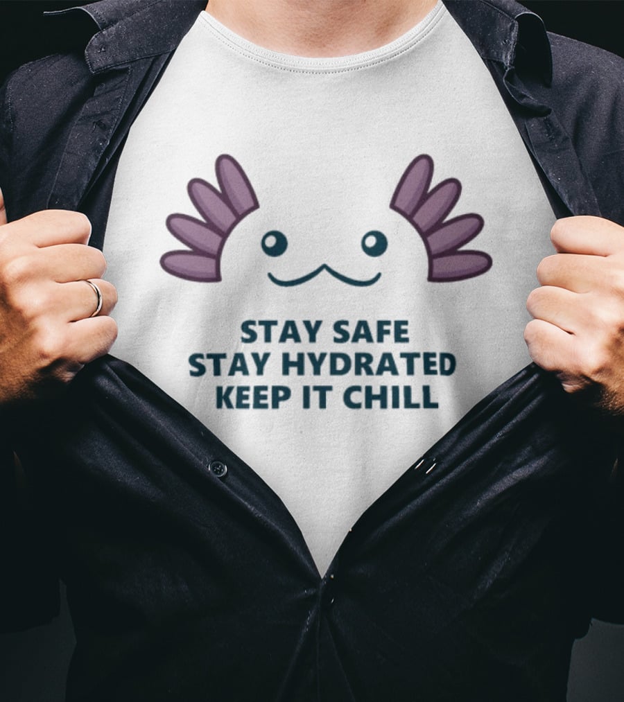 Stay Safe Stay Hydrated Keep It Chill Booper Face TGH Sr T-Shirt