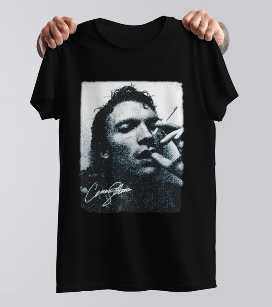 Ilya Rozanov Cigarette Portrait Cursive Signature T-Shirt