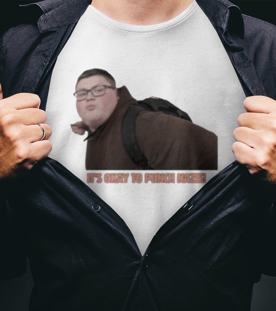 It's Okay To Punch Nazis Meme Iconic Phrase T-Shirt