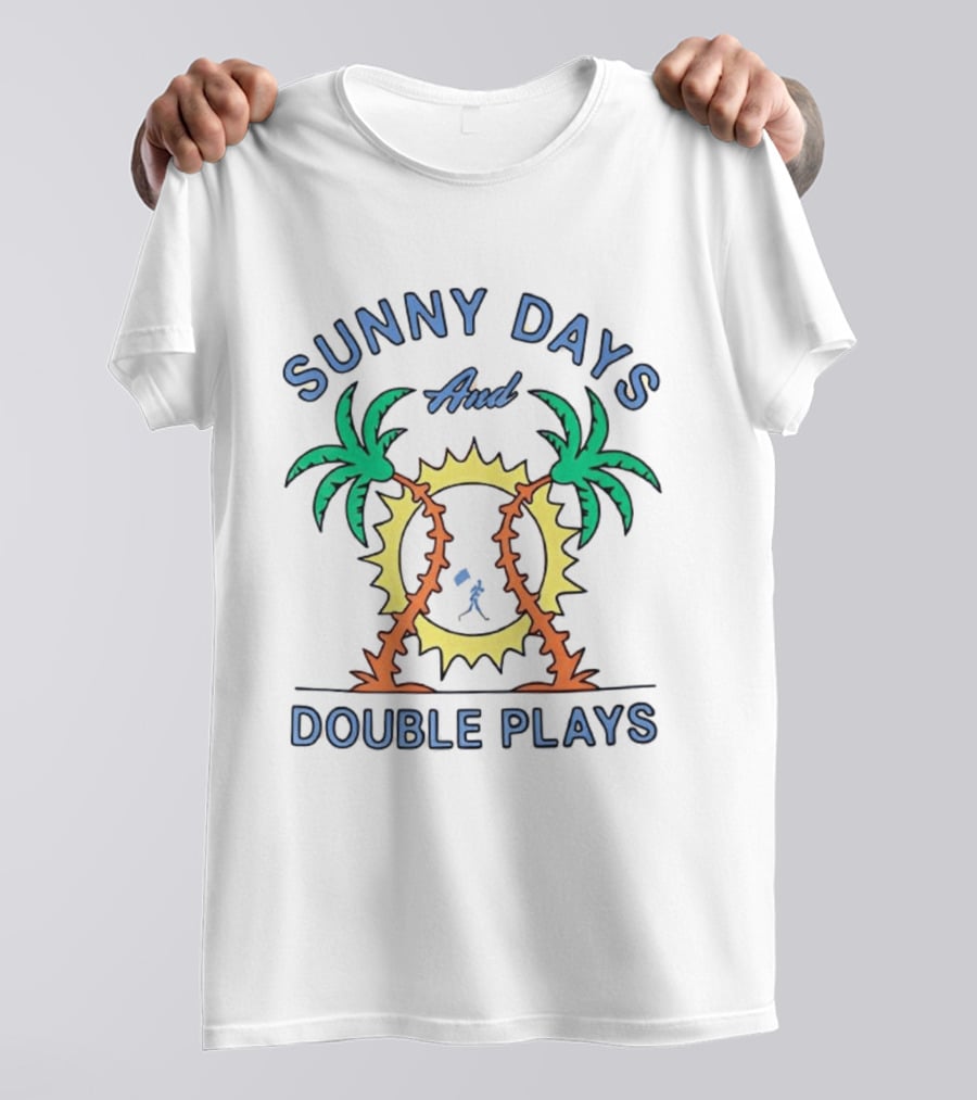 Sunny Days And Double Plays With Palm Trees And Sunshine T-Shirt
