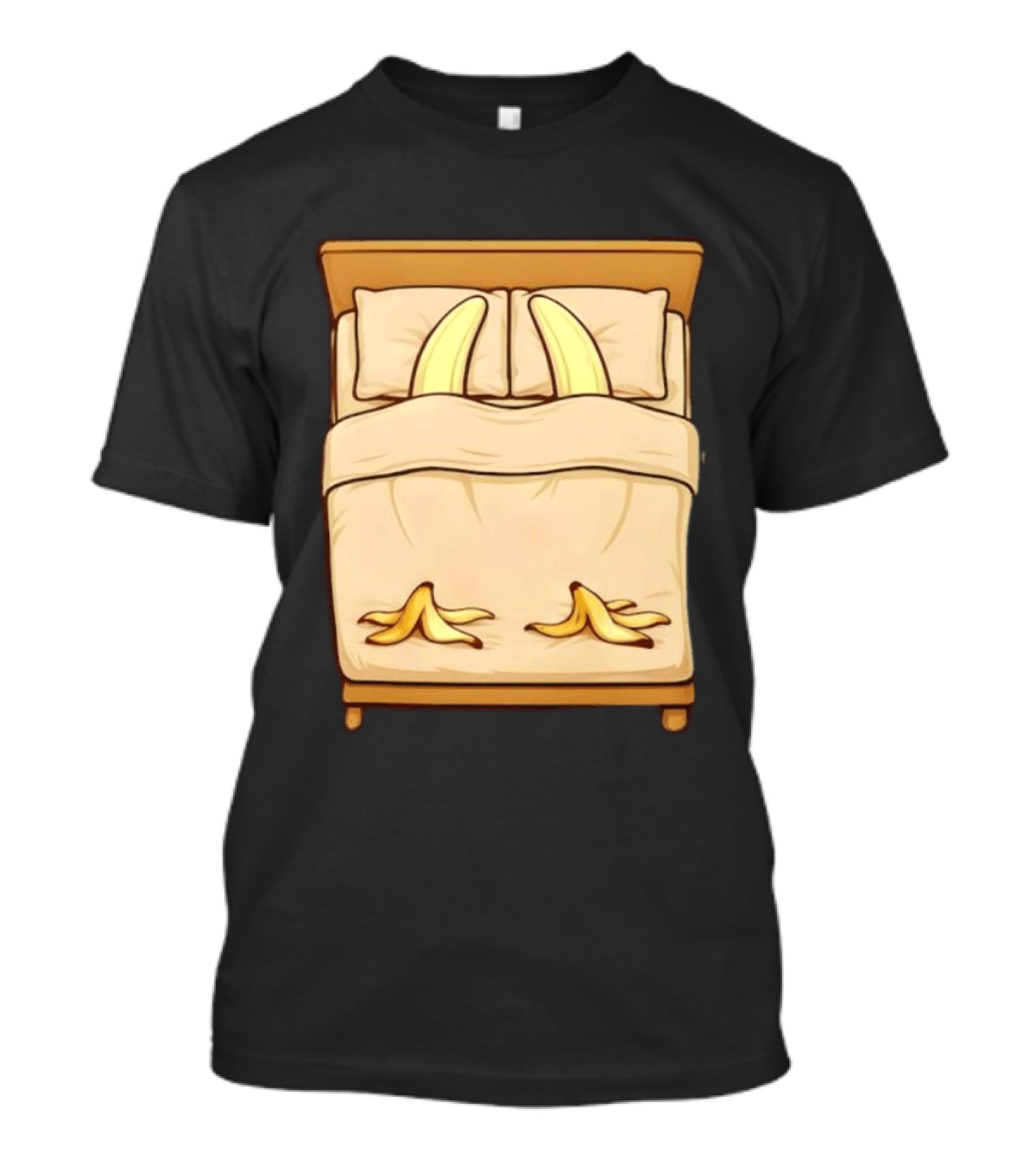 Funny Banana In Bed Sleeping Humor T-Shirt