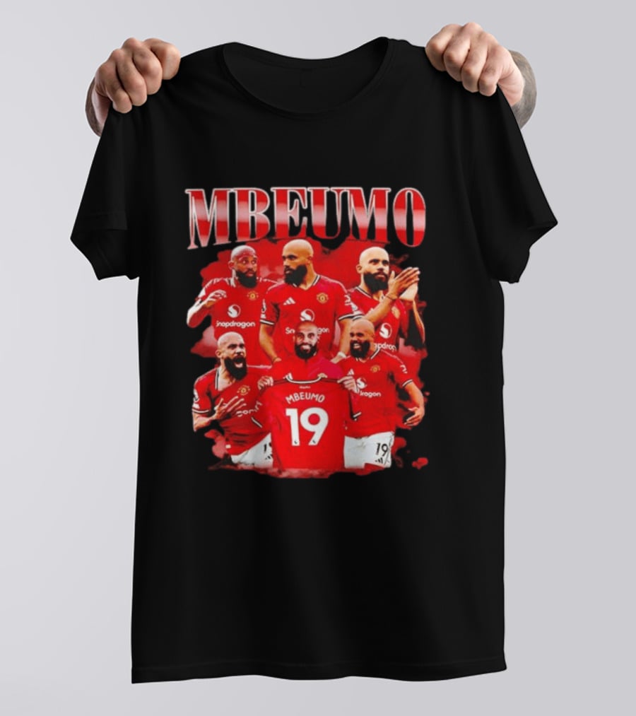 Bryan Mbeumo Manchester United Collage Snapdragon Number 19 T-Shirt