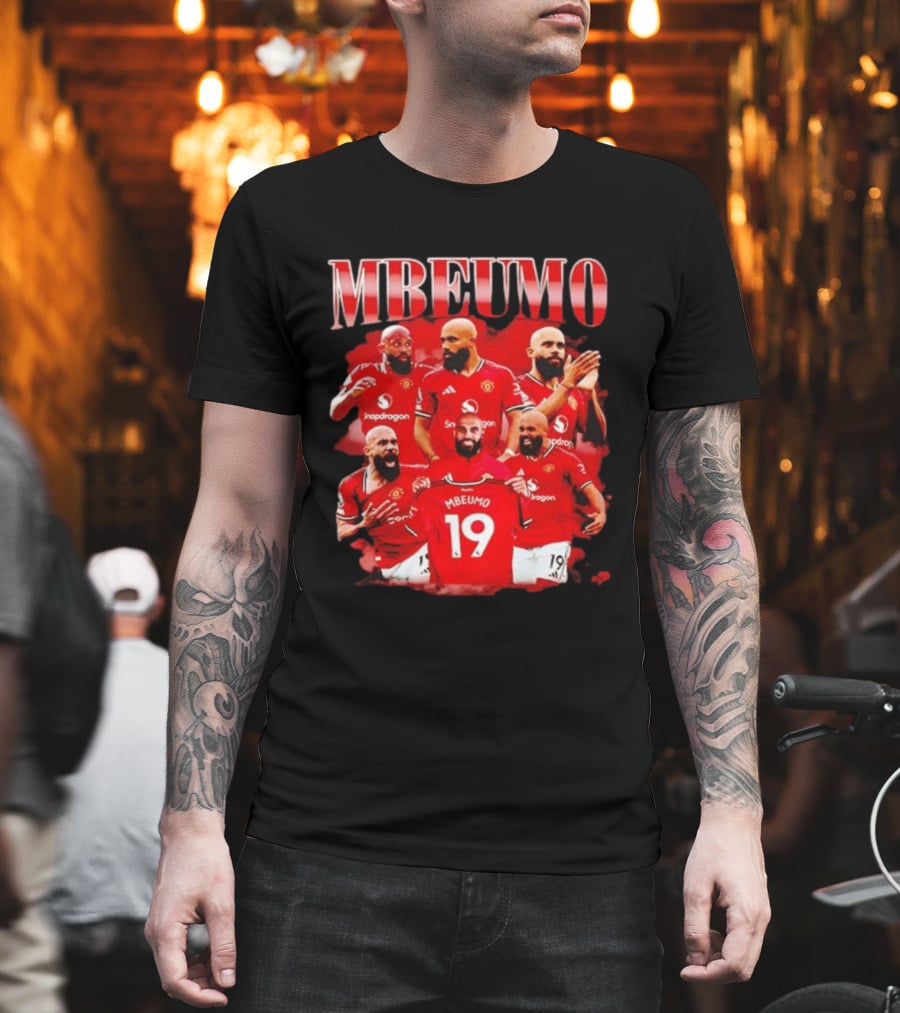 Bryan Mbeumo Manchester United Collage Snapdragon Number 19 T-Shirt