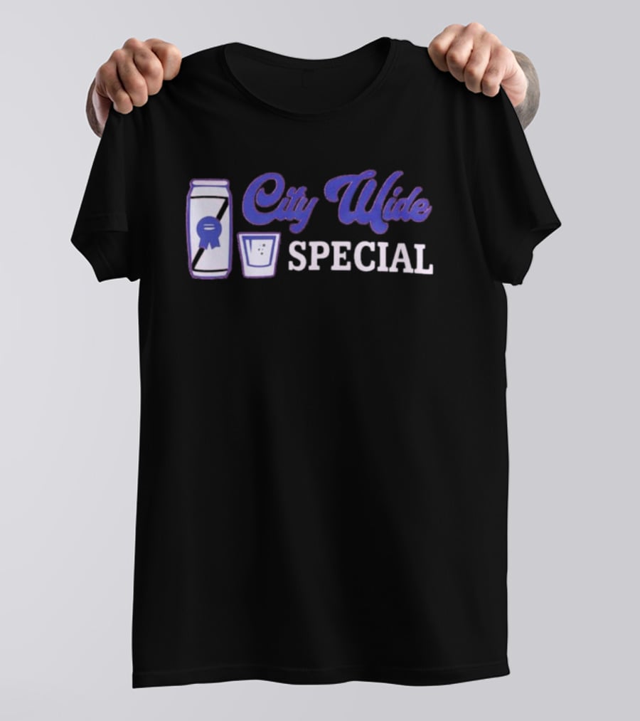 City Wide Special Philadelphia Phillies Beer Can And Shot T-Shirt