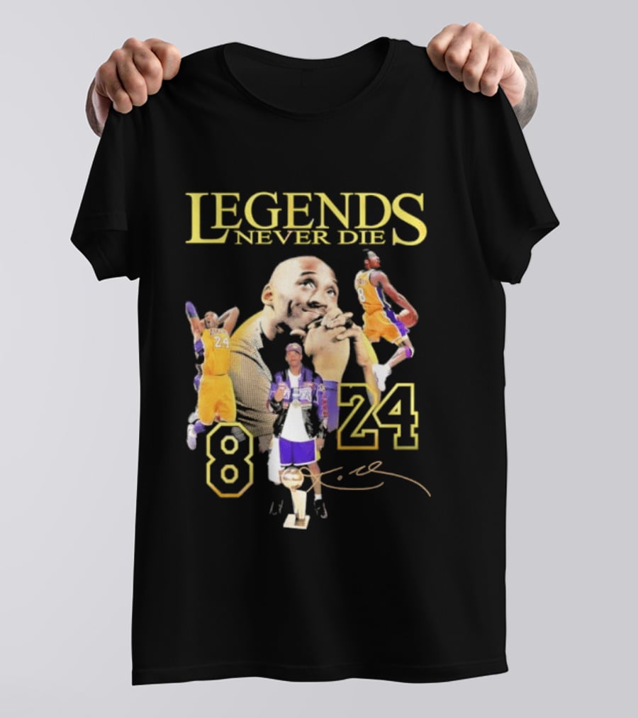 Legends Never Die Kobe Bryant 8 24 Los Angeles Basketball T-Shirt