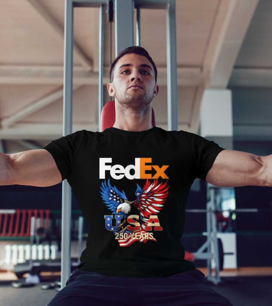FedEx Eagle 250 Years USA Flag Patriotic Celebration T-Shirt