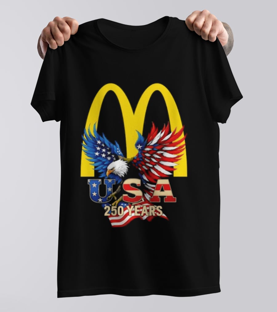 Eagle USA 250 Years McDonald's Flag Celebration T-Shirt