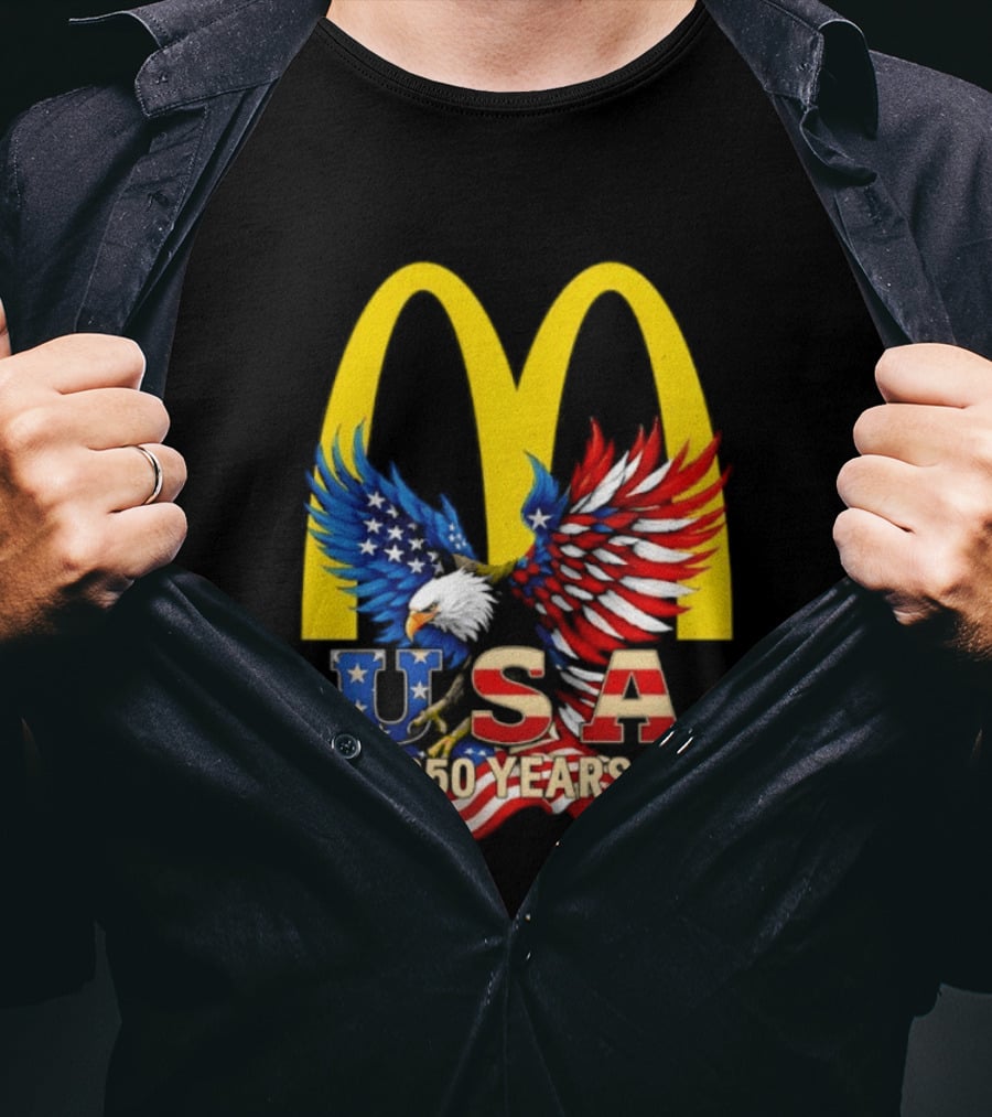 Eagle USA 250 Years McDonald's Flag Celebration T-Shirt