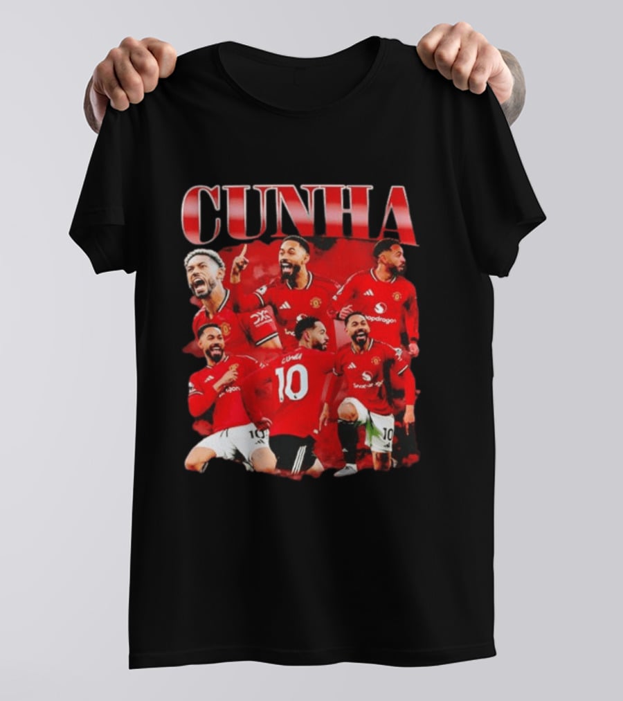 Cunha Manchester United Bootleg Picture Collage T-Shirt