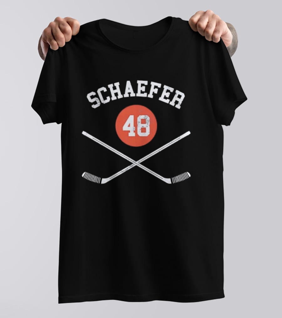 Schaefer 48 Hockey Sticks New York Islanders T-Shirt