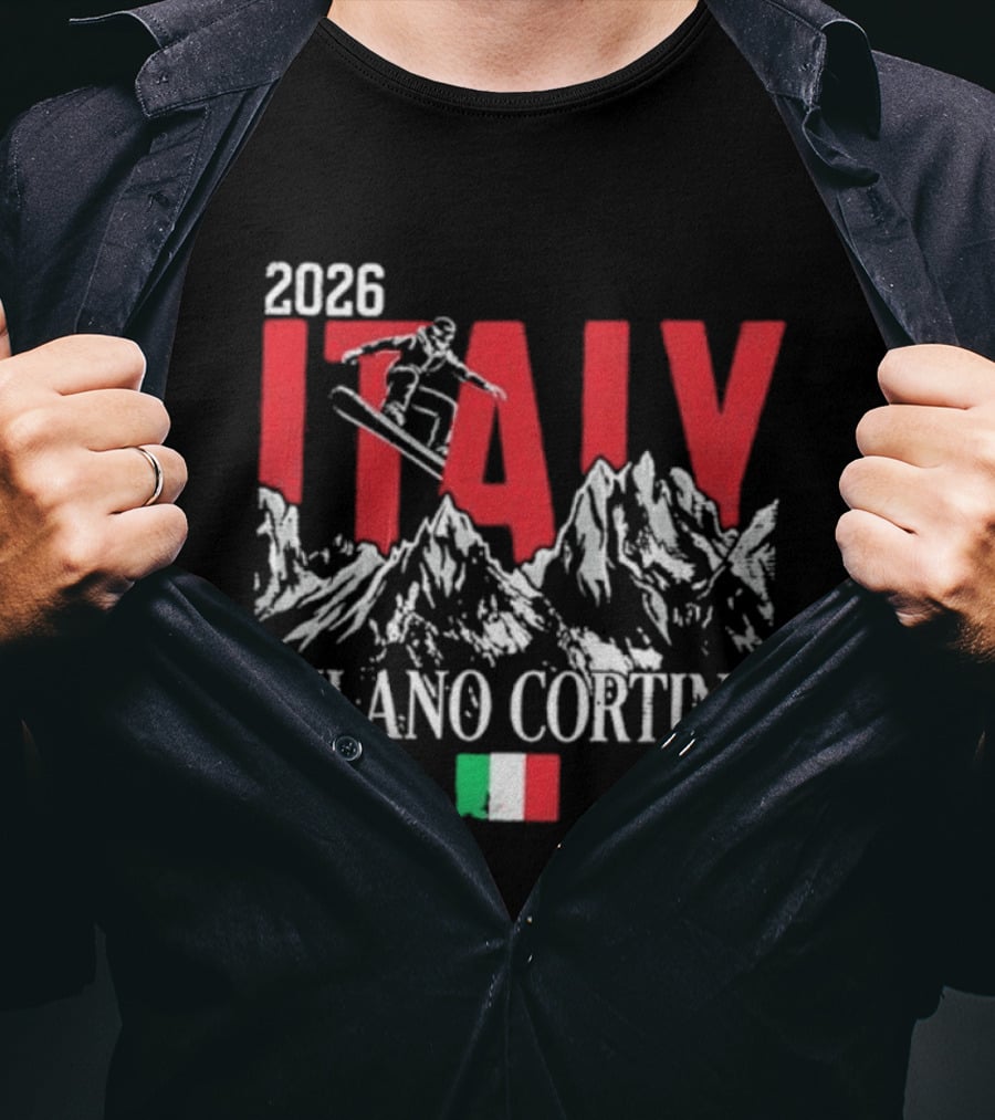 2026 Italy Snowboard Milano Cortina Winter Games T-Shirt