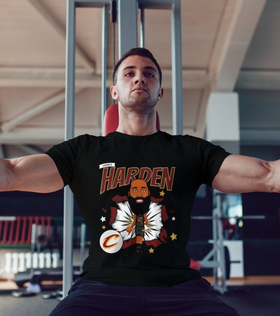 Harden Cleveland Cavaliers Basketball Player Caricature T-Shirt