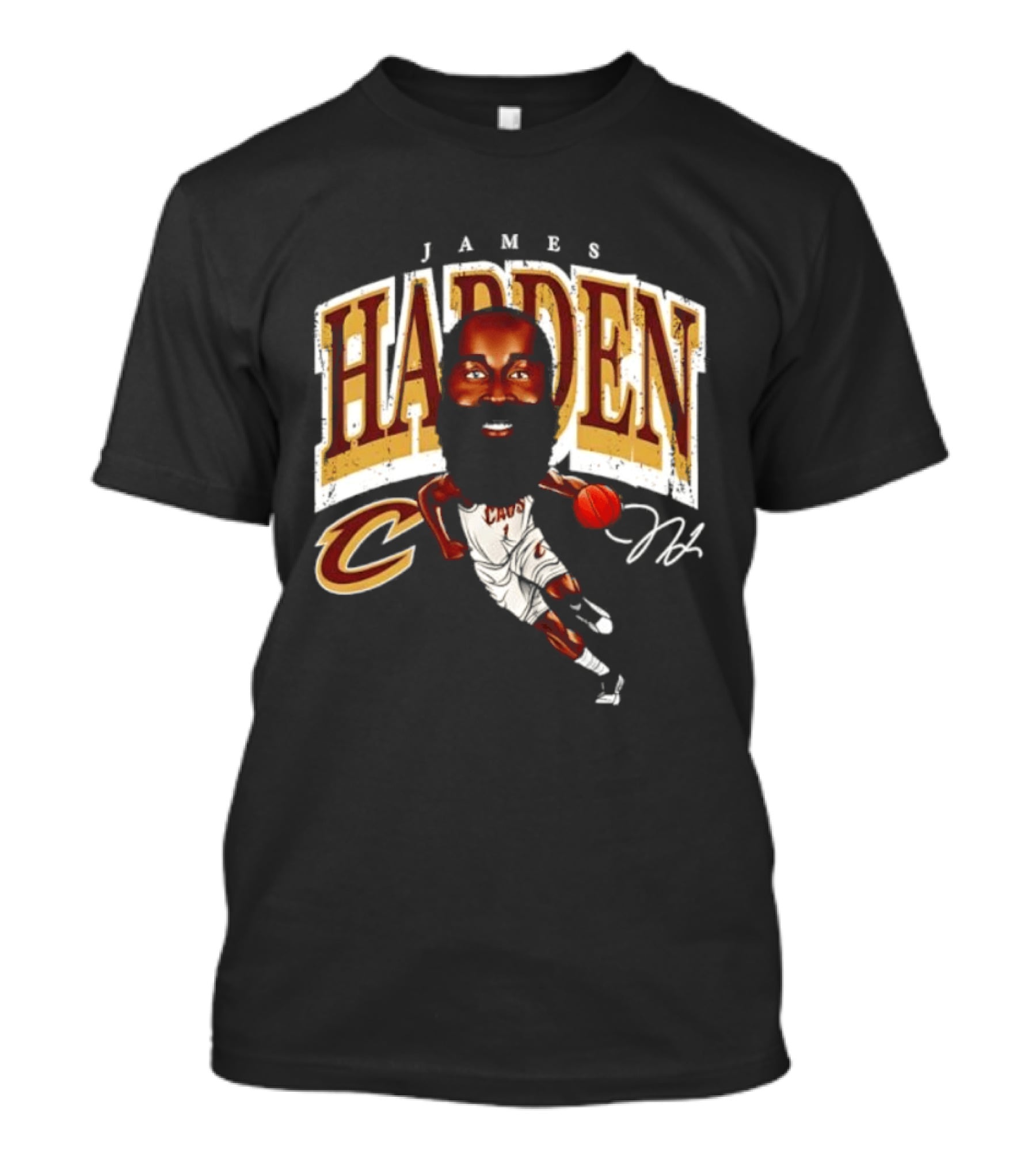 James Harden Cleveland Cavaliers Cartoon Basketball Player CA QS T-Shirt