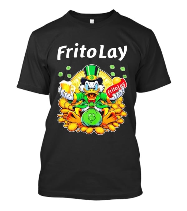 Frito Lay Scrooge McDuck St Patrick's Day Luck Coins Clover Beer T-Shirt