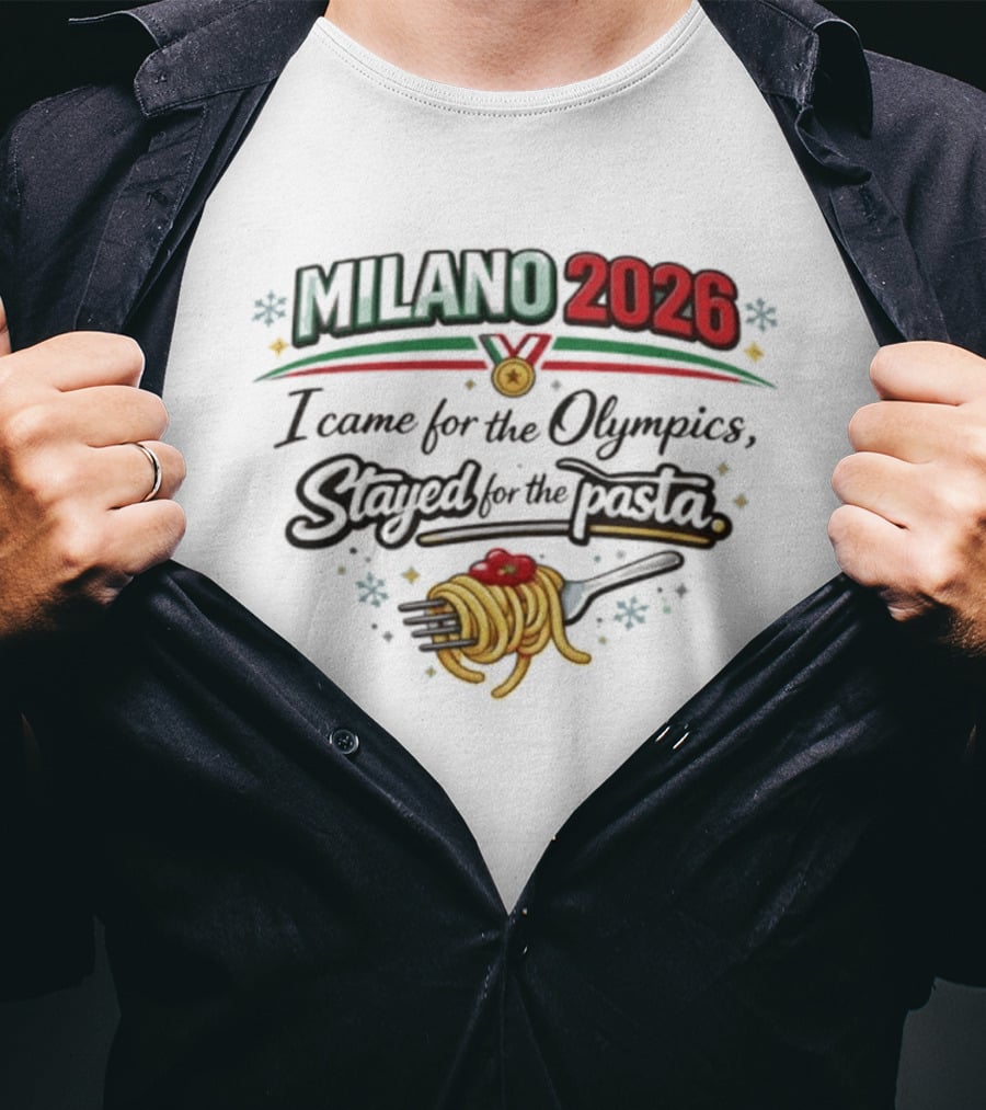 Milano 2026 Olympics Pasta Lover Journey T-Shirt