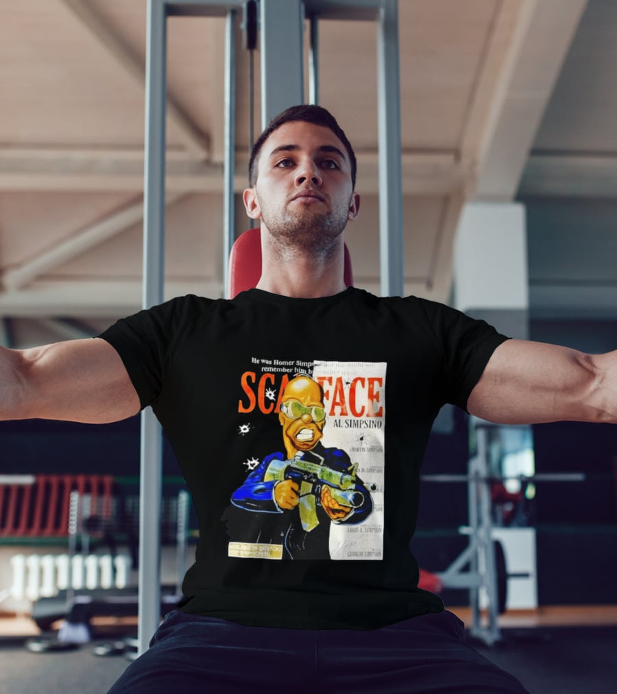 Scarface Al Simpsino Parody Available On DVD Reference T-Shirt