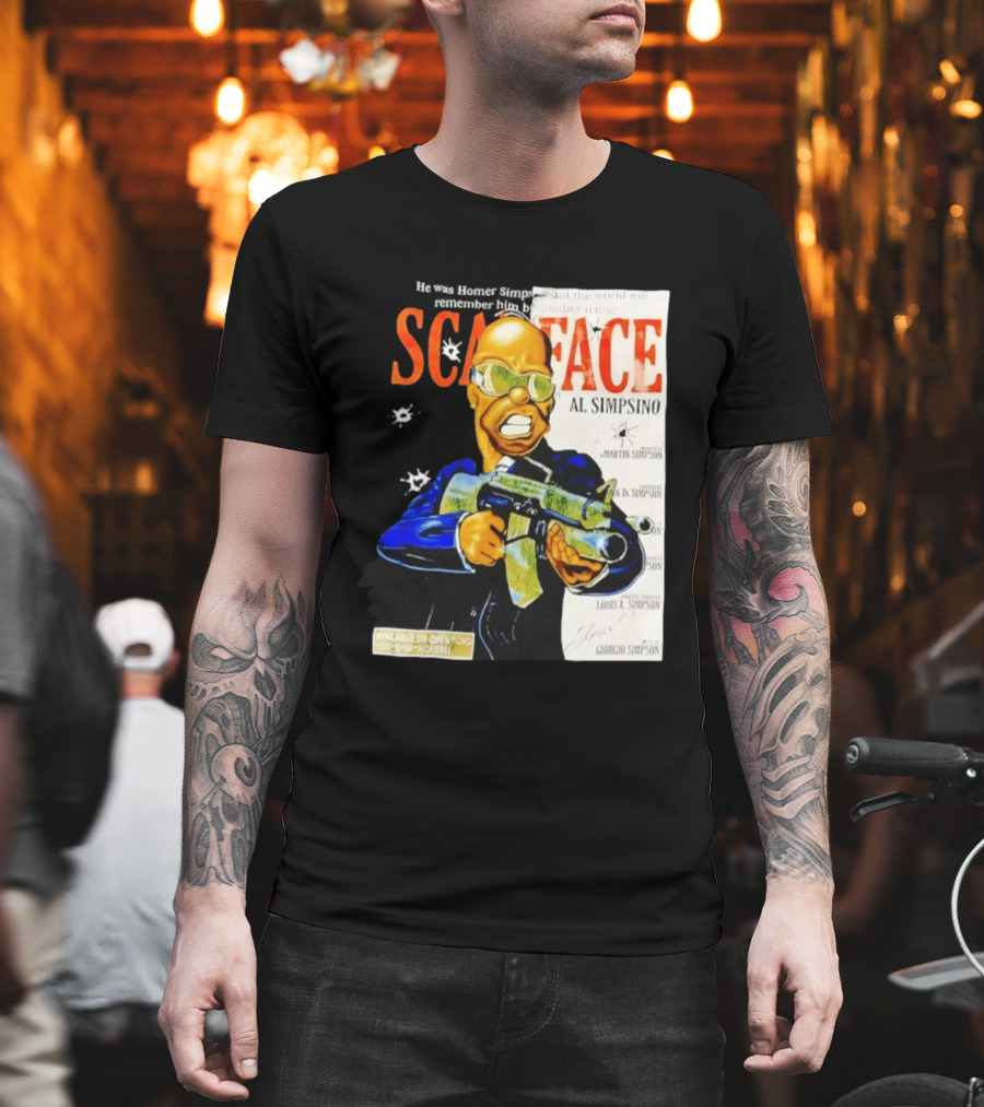 Scarface Al Simpsino Parody Available On DVD Reference T-Shirt