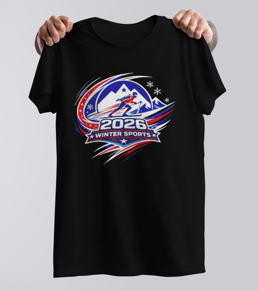 2026 Winter Sports Skiing Snowboarding Team USA T-Shirt