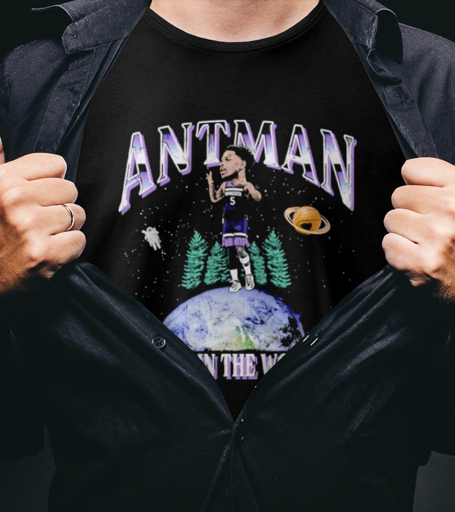 ANTMAN Best In The World Minnesota Timberwolves Basketball Planetary T-Shirt