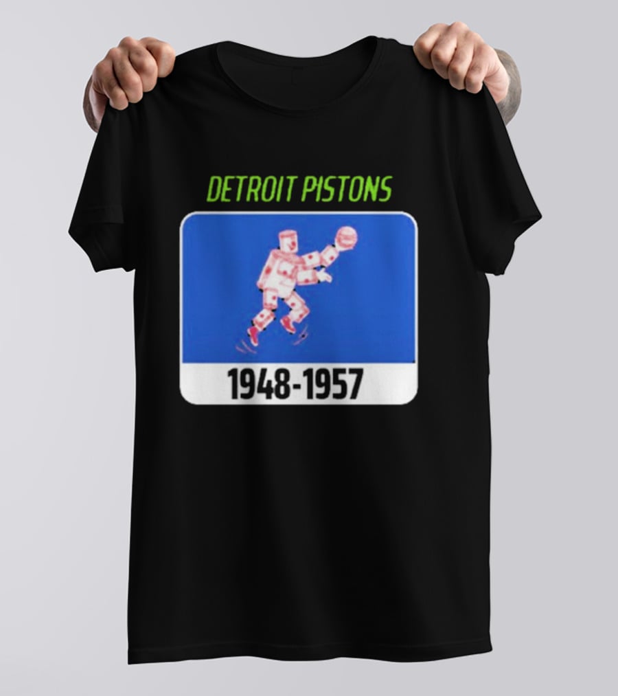 Detroit Pistons 1948 1957 Retro Basketball T-Shirt