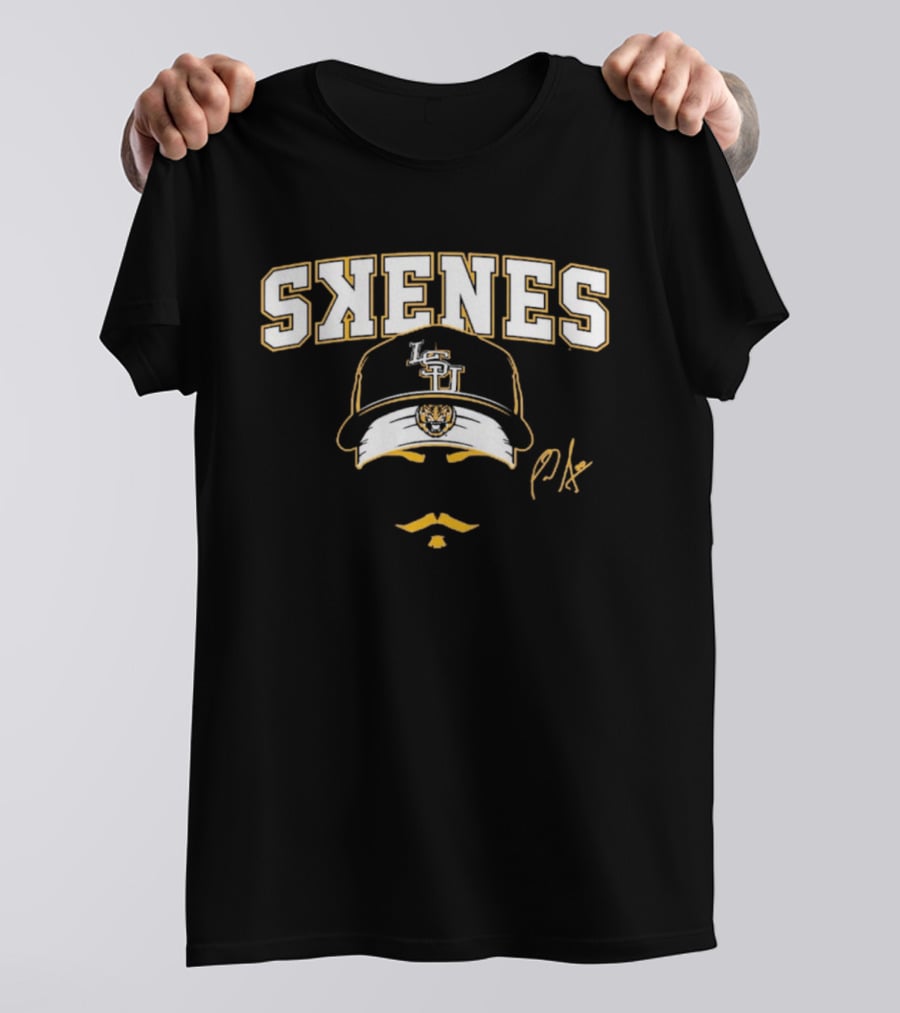 Skenes LSU Baseball Mustache Cap T-Shirt