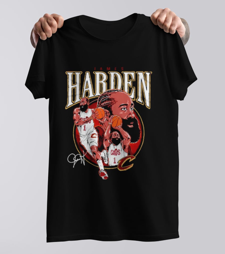 James Harden Cavs Basketball Legend Cleveland Number One T-Shirt