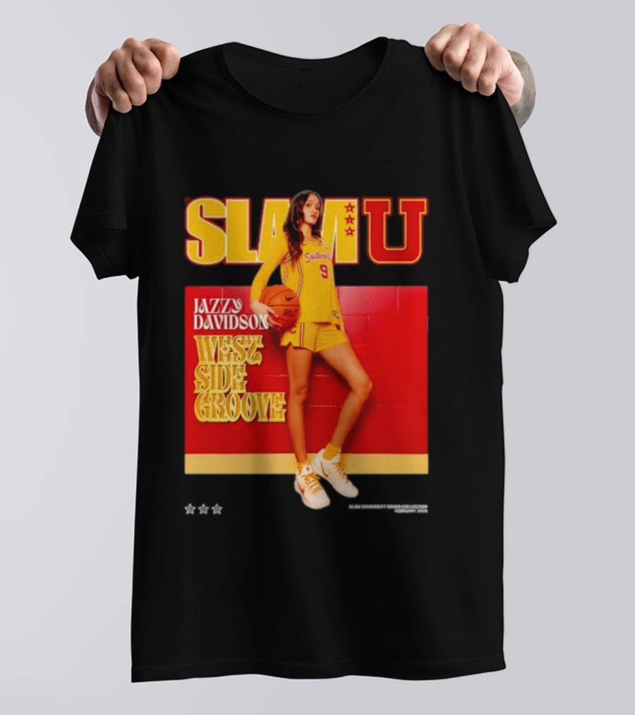 Jazzy Davidson Basketball Slamu Southern 9 West Side Groove T-Shirt