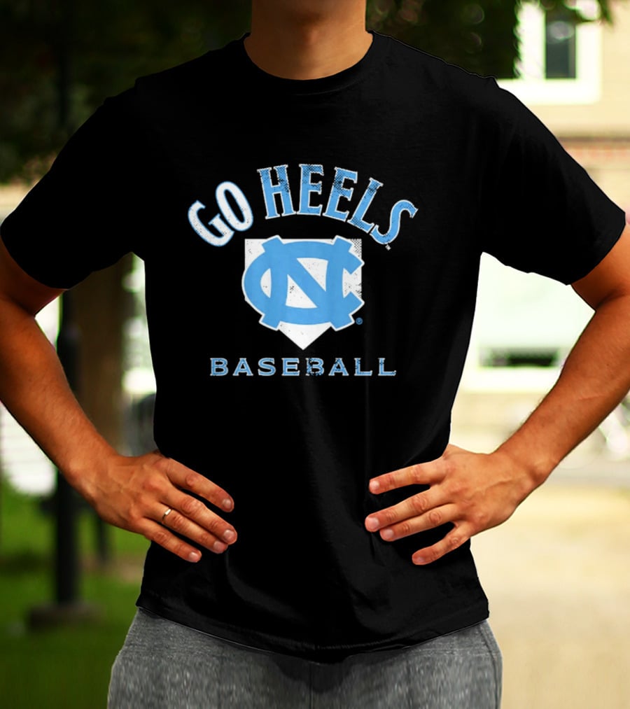 UNC Tar Heels Baseball Go Heels Home Plate T-Shirt