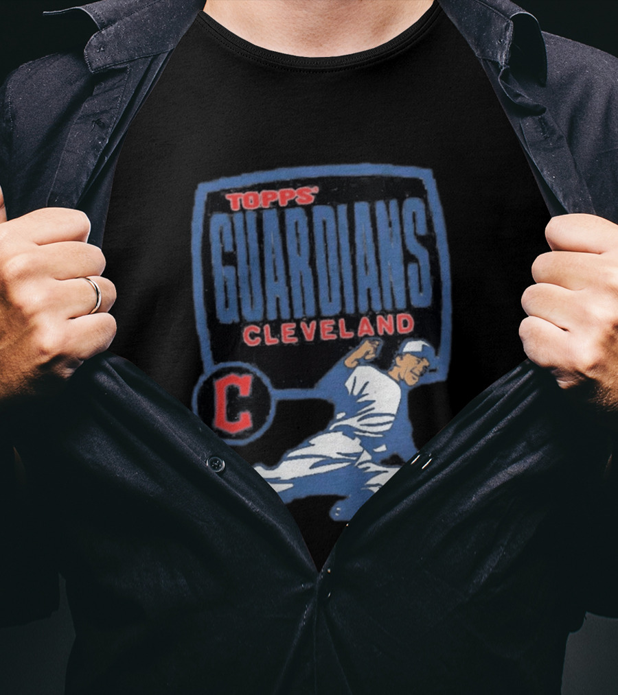 Cleveland Guardians Topps MLB Cartoon Raglan T-Shirt
