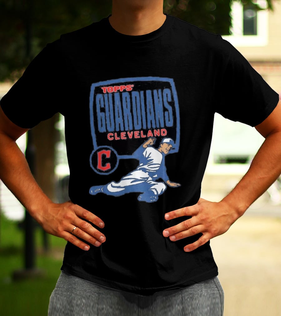 Cleveland Guardians Topps MLB Cartoon Raglan T-Shirt