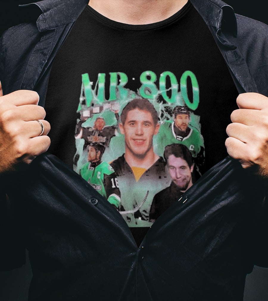 MR 800 Hockey Legends Dallas Stars Celebratory Milestone T-Shirt