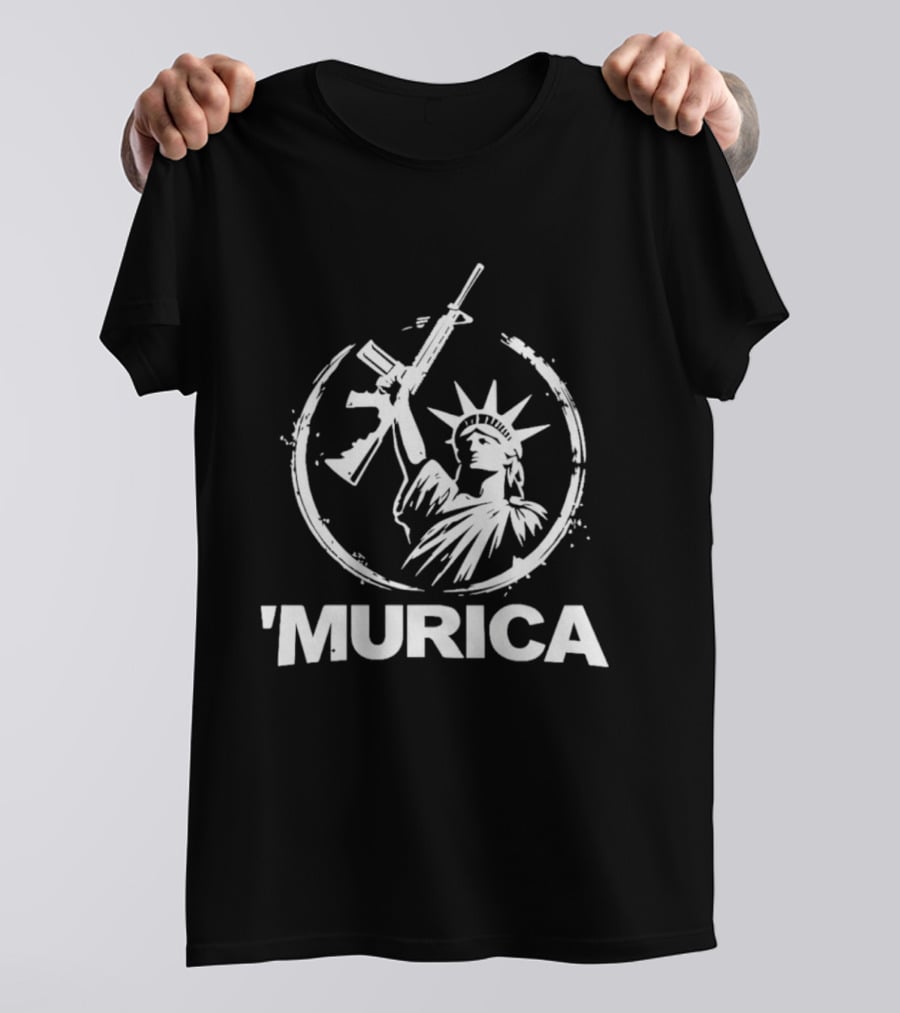 Murica Statue Of Liberty With Rifle T-Shirt
