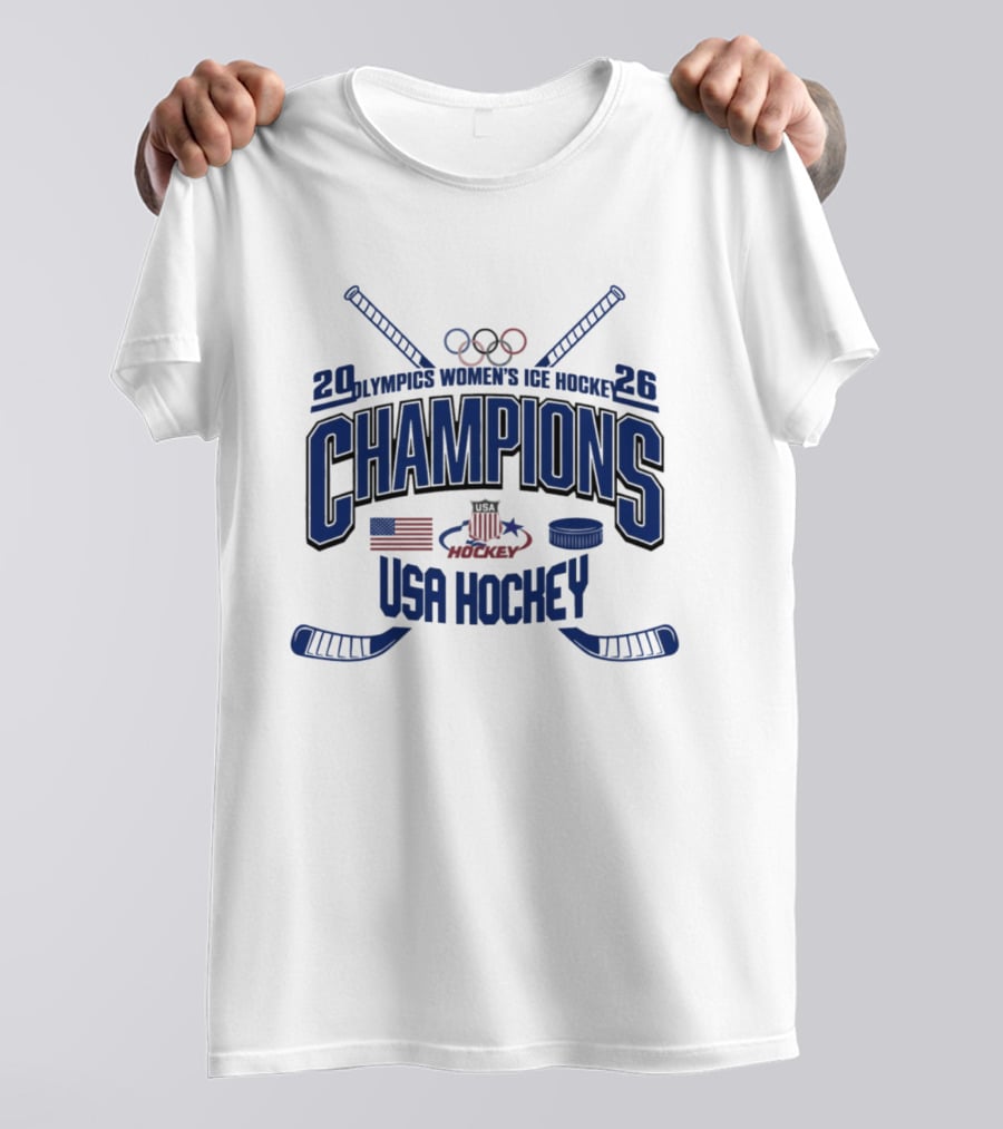 2026 Olympics Women's Ice Hockey Champions USA Hockey T-Shirt