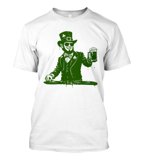 DJ Irish Uncle Sam St Patrick's Day Beer Celebration T-Shirt