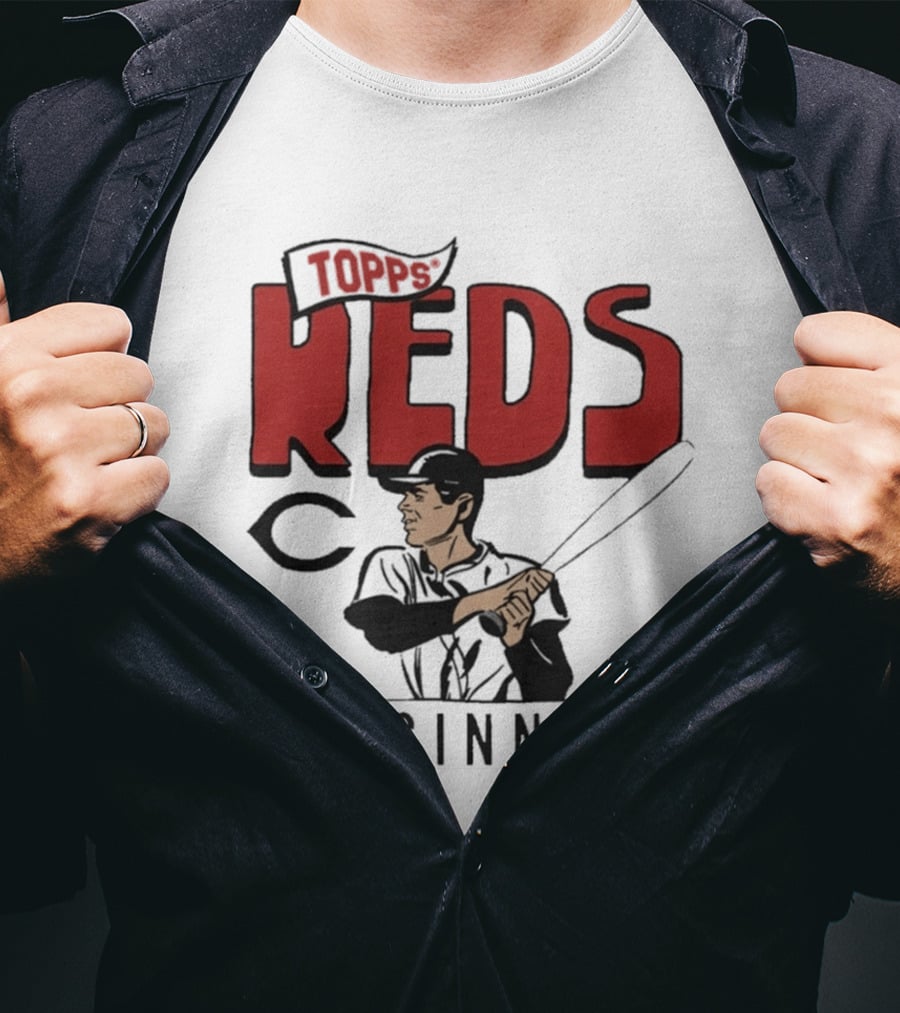 MLB Topps Cincinnati Reds Cartoon Player T-Shirt